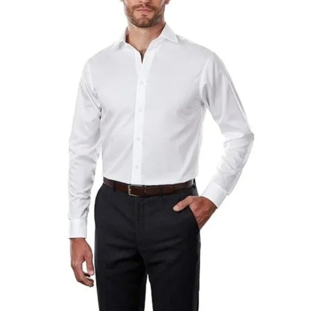 Calvin Klein Steel + Regular-Fit Herringbon Size:17 32-33